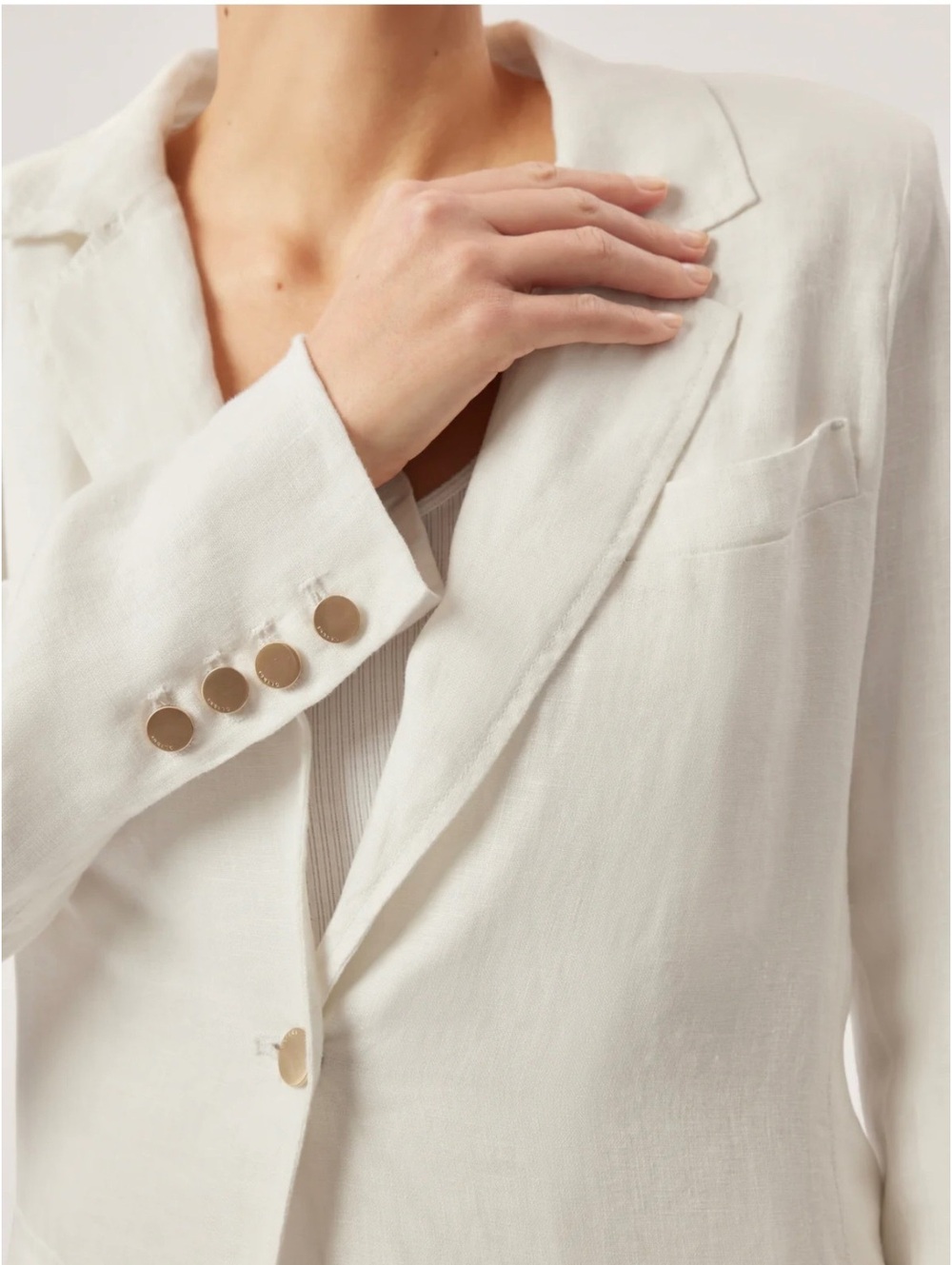 DL1961 White Linen Blazer Size S Brand New